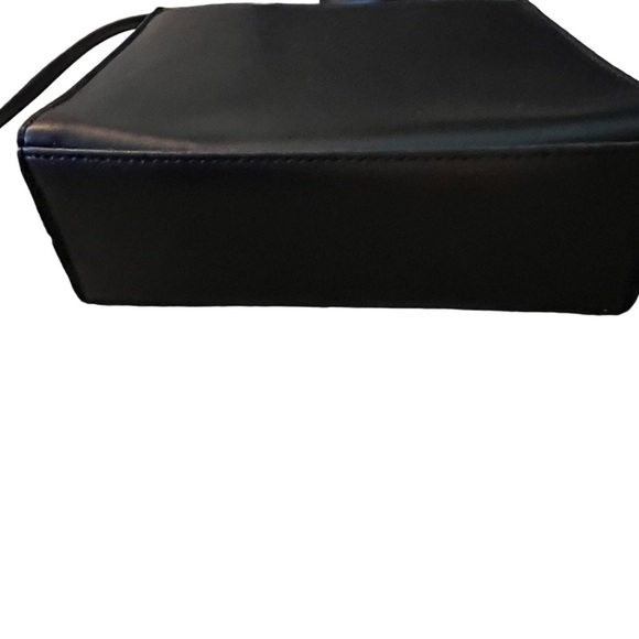 BLACK MINI PURSE/TOTE BAG WITH LONG SHOULDER STRAP - Picture 7 of 8